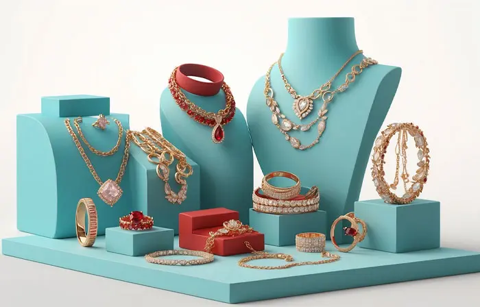 Premium Jewelry Stand Design Unique 3D Illustration